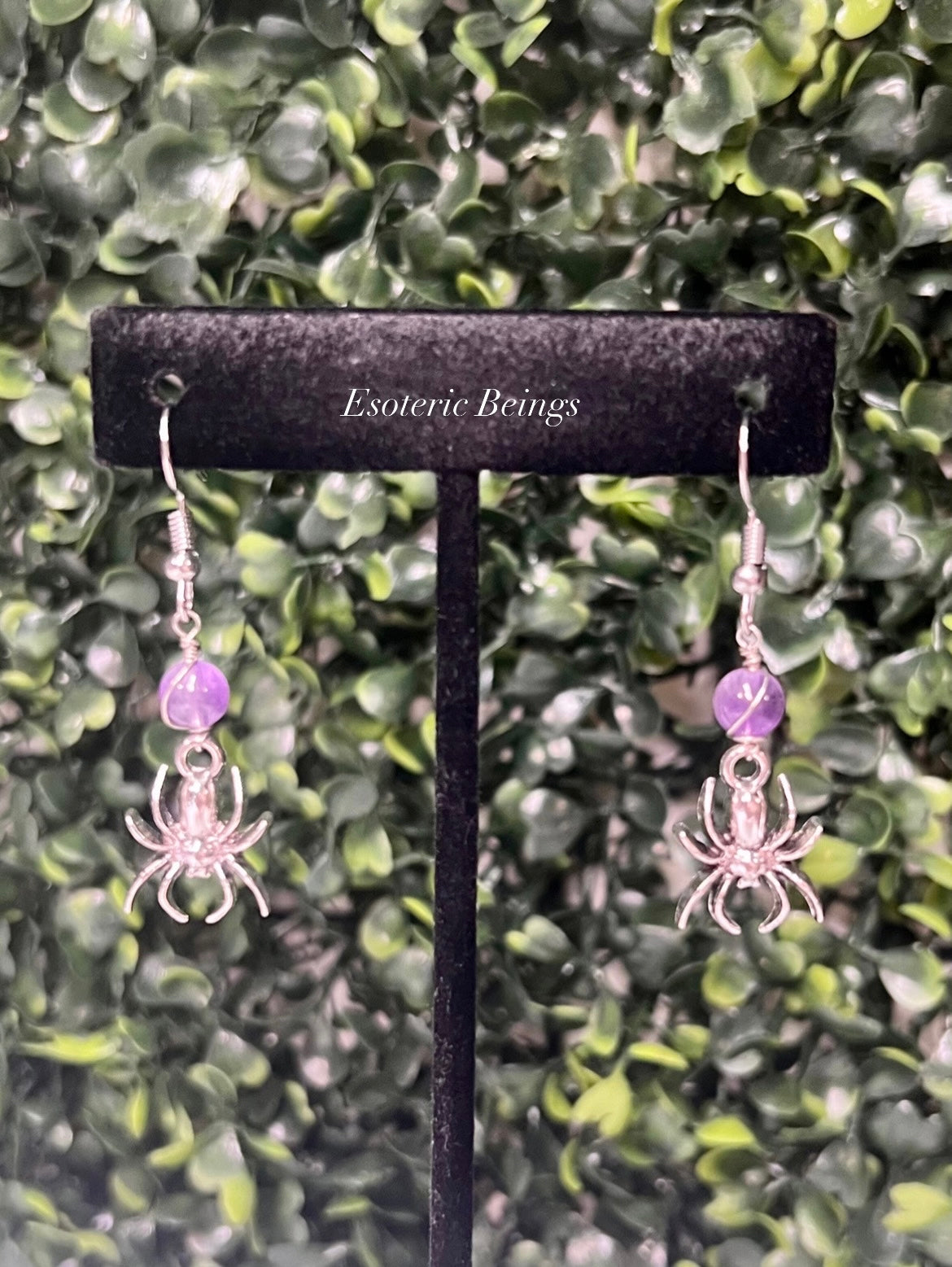 Amethyst Spider Earrings