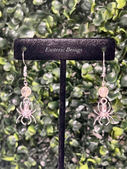 Citrine Spider Earrings