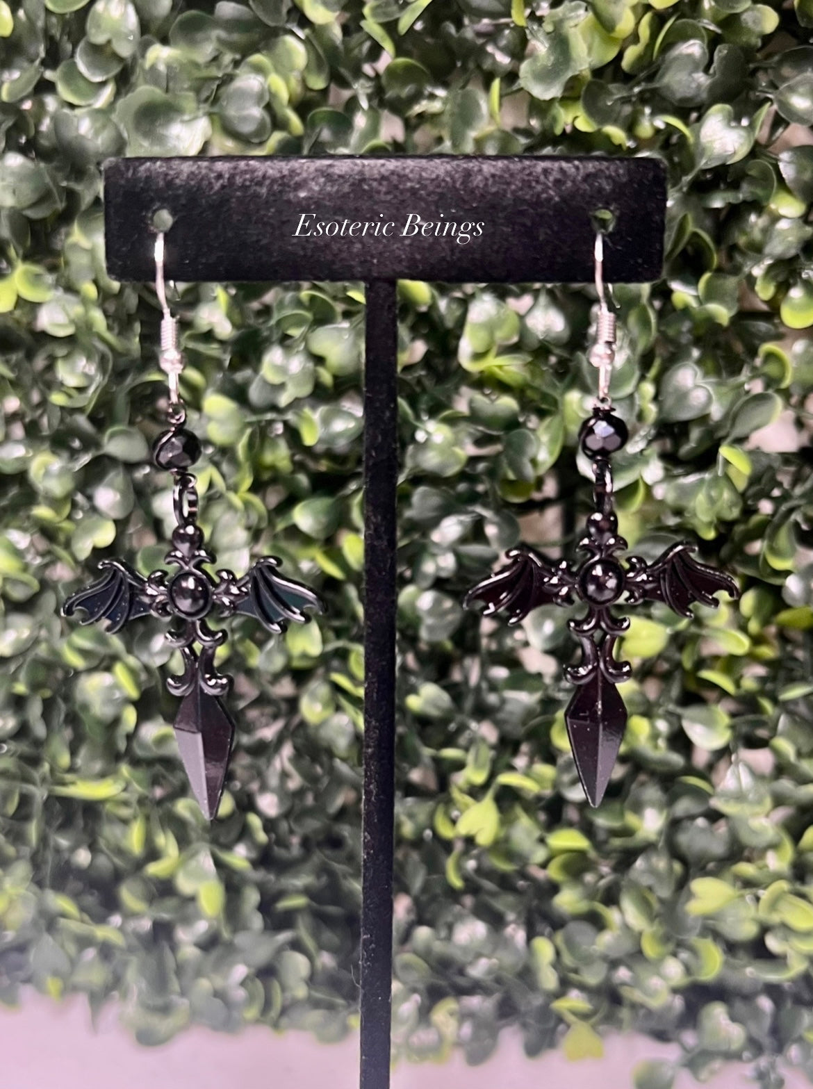 Obsidian Dagger Earrings