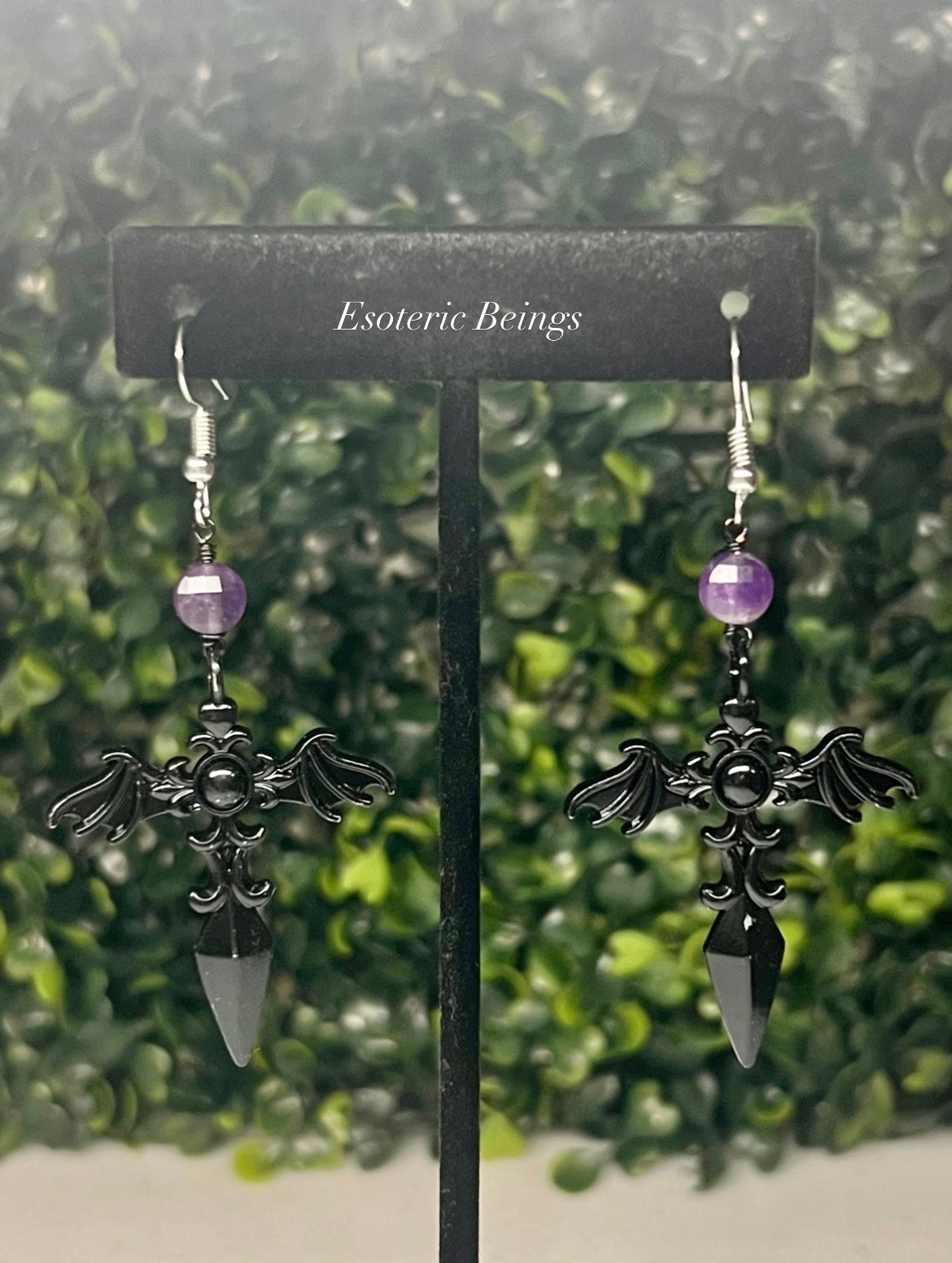 Amethyst Dagger Earrings