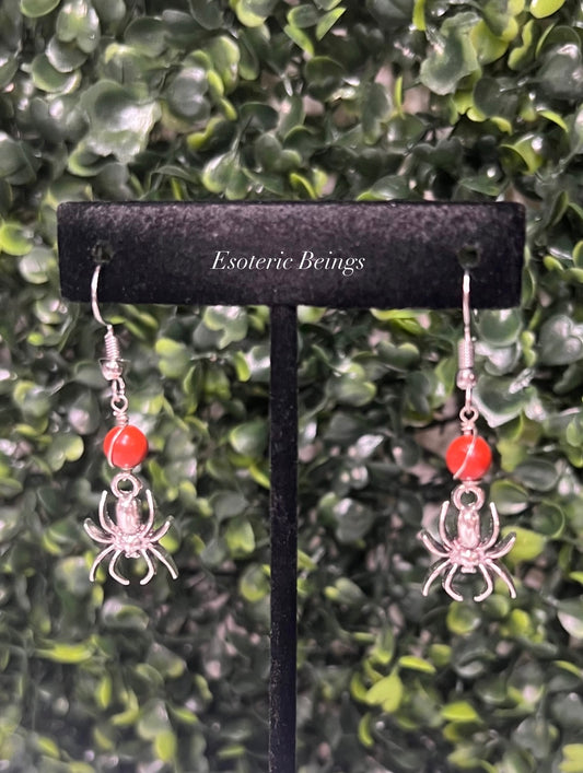 Red Jasper Spider Earrings