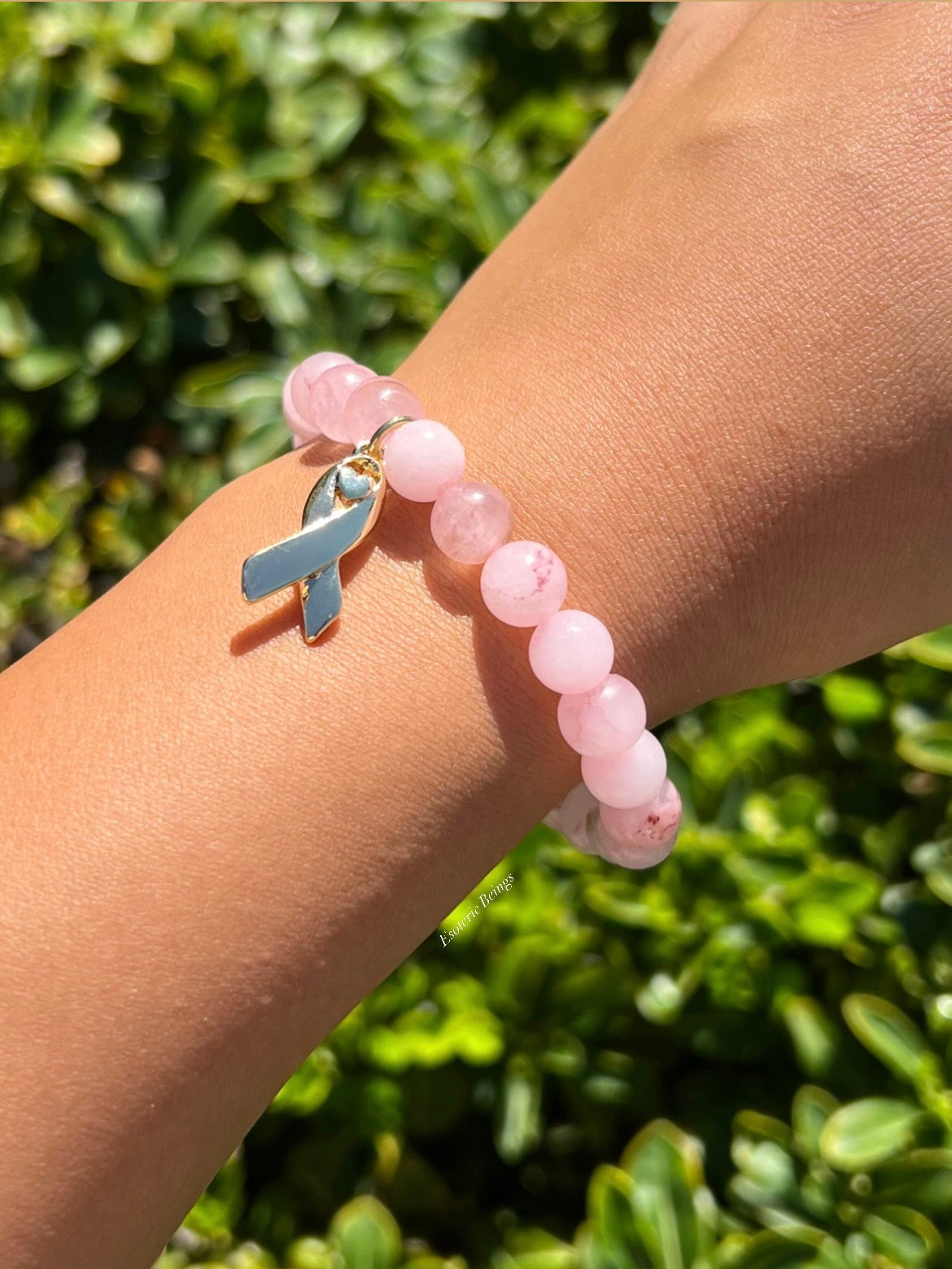 Rose Quartz Breast Cancer Awareness Bracelets