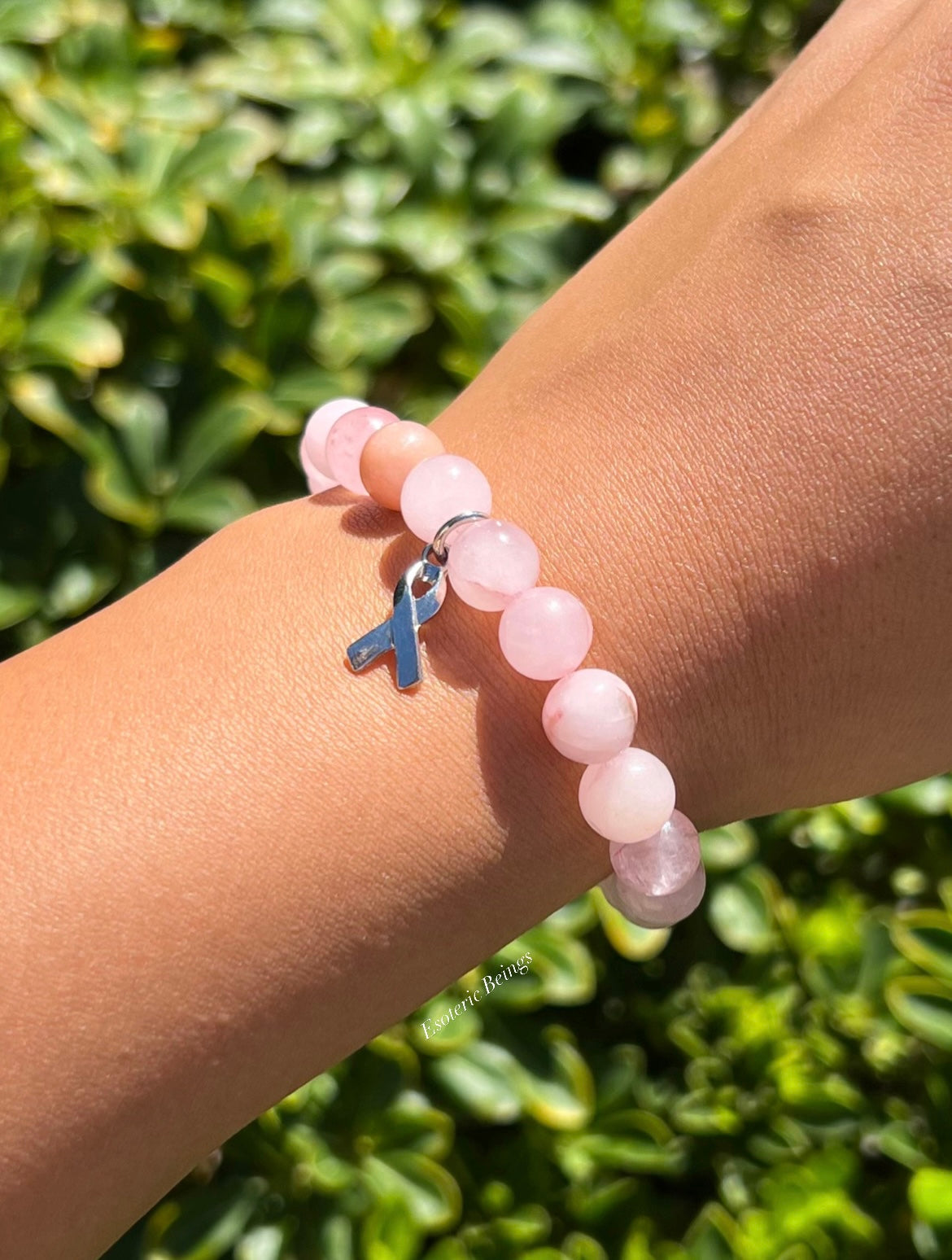 Rose Quartz Breast Cancer Awareness Bracelets