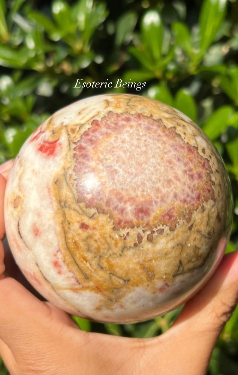 Pink Ocean Jasper Sphere