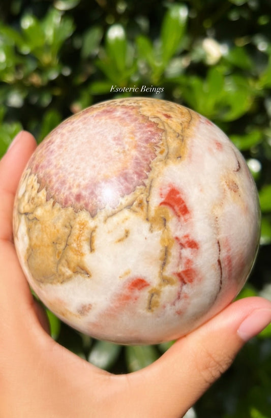 Pink Ocean Jasper Sphere