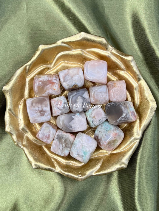 Flower Agate Cubes