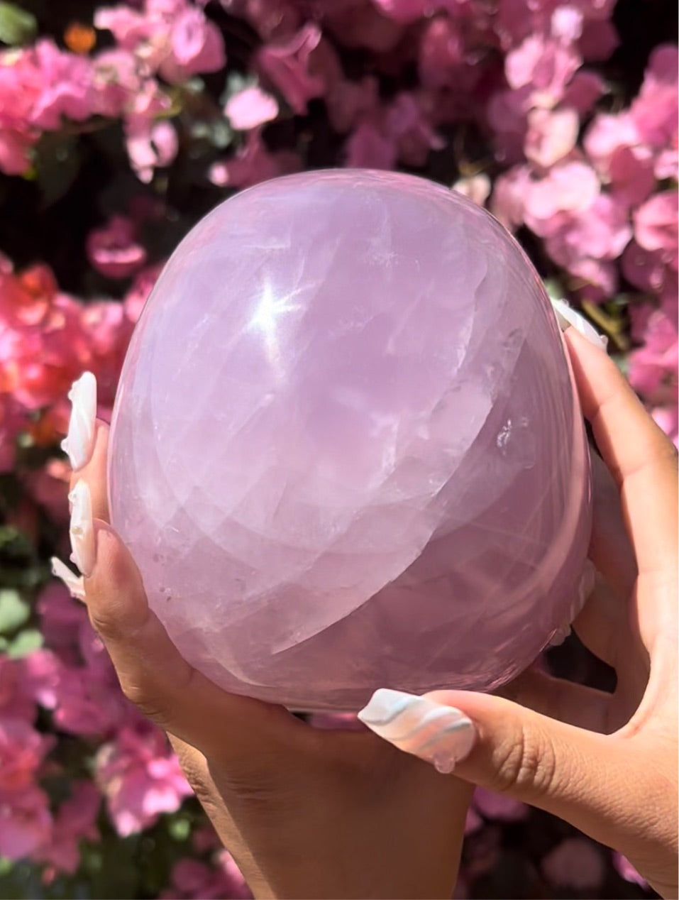 Lavender Rose Quartz Skull