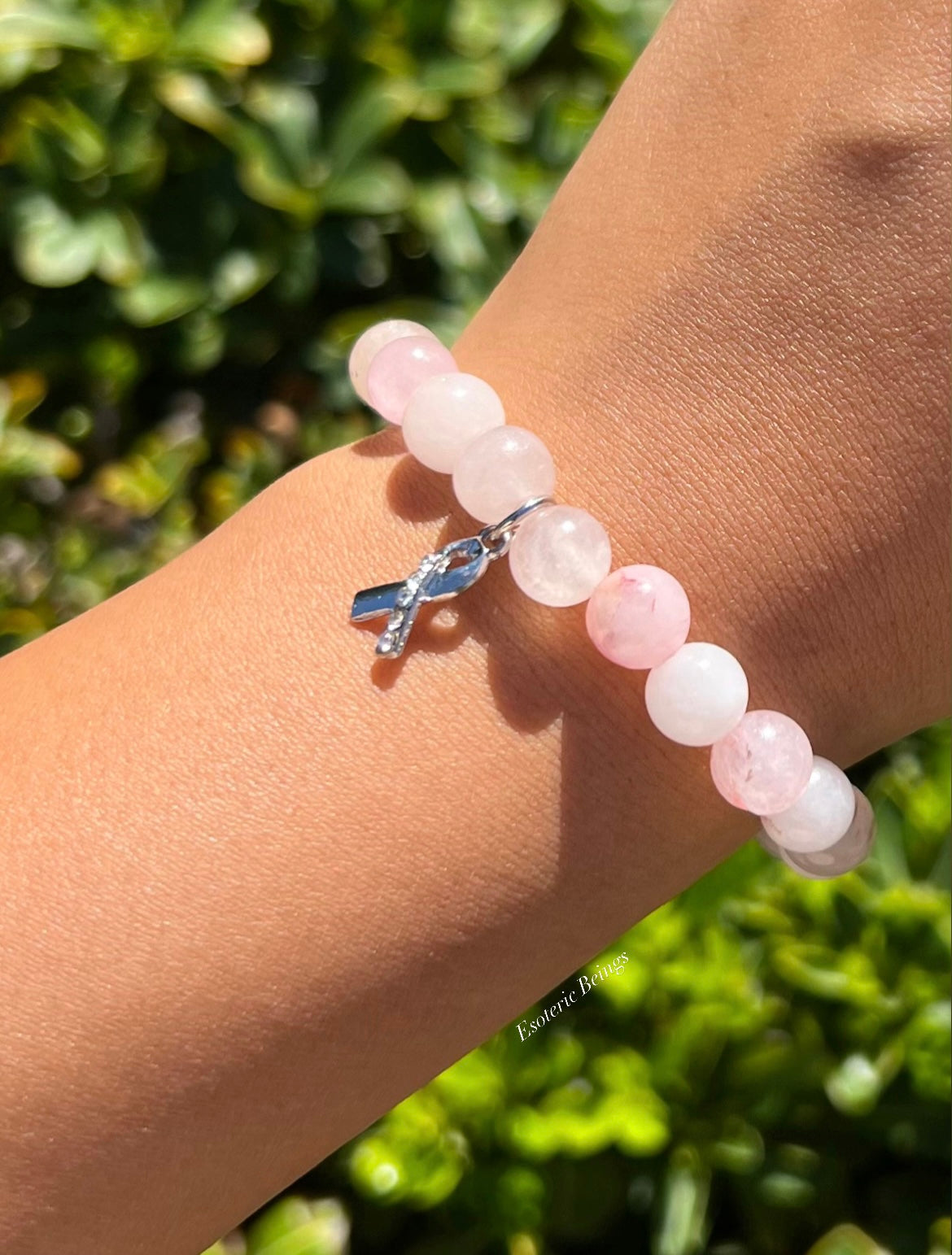 Rose Quartz Breast Cancer Awareness Bracelets